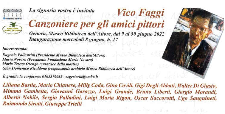 Vico Faggi. Canzoniere per gli amici pittori